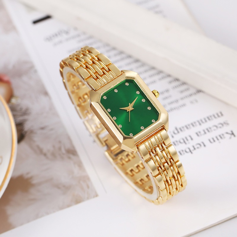 Đồng hồ nữ Đồng hồ nữ màu vàng vuông nhỏ đơn giản thời trang [Lựa chọn tặng quà cho bé gái]