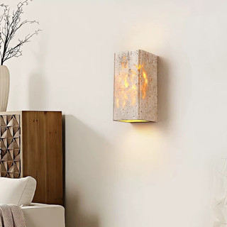 AIMI Tricolor Vàng Travertine Hình Học Vuông Đèn Tường Retro Trang Trí Nhà Phòng Khách Phòng Ngủ Đèn Tường Bàn Ăn Đèn Nhà Bếp