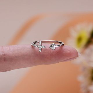Quà tặng tốt nghiệp MIGILA Tình yêu vĩnh cửu, Nhẫn biểu tượng vô cực hình trái tim, Chống thấm nước và phai màu, quà tặng nhẫn cho gf bf