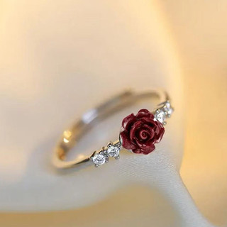 Quà tặng tốt nghiệp MIGILA Nhẫn hoa trà mạ vàng hồng, chống thấm nước và phai màu, Món quà hoàn hảo cho món quà nhẫn người yêu của bạn dành cho bạn