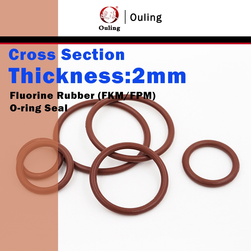 Ouling CS2mm O-Ring Brown FKM ID1-34 OD5-38mm Vòng niêm phong ...