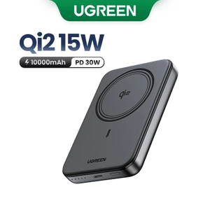 Sạc nhanh không dây từ tính Ugreen Qi2 15W 10000mAh cho iPhone 16 Pro Max, iPhone 15-12 Series