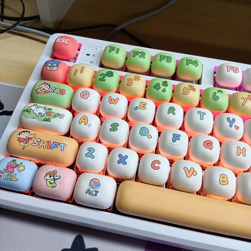 [Chỉ Keycap] Shin-chan KeyCap 140 Phím MOG Profile Tròn PBT Dễ Thương ...