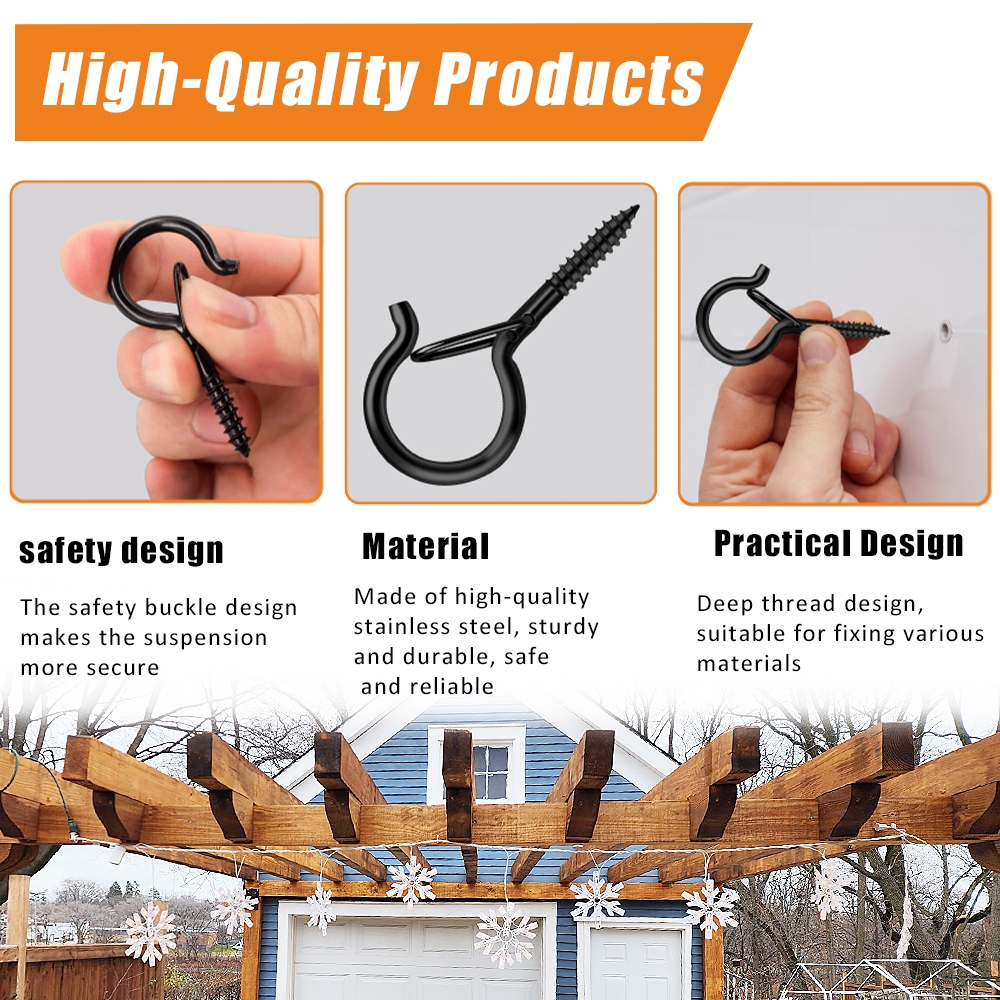 Móc vít loại Q Móc treo an toàn Chậu cây chiếu sáng treo trần và tường Thích hợp cho nhiều kịch bản