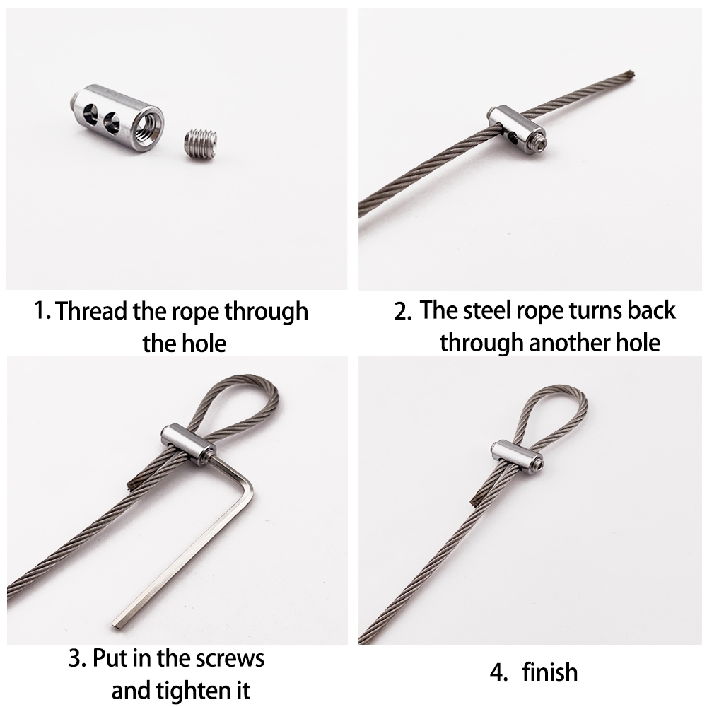 Kẹp dây thép không gỉ 304 điều chỉnh 1-3mm, buộc dây
