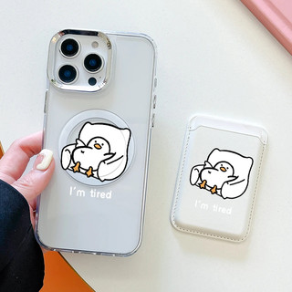 Sofa Nằm Họa Tiết Vịt Ví Bảo Vệ Cho iPhone xs max 11promax 12pro 13 15pro 15promax 14 14promax 14pro 16 pro max 16 plus Ốp điện thoại Ví