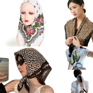 Bigapple Nga Khăn Vuông Sang Trọng In Hoa Khăn Cho Nữ Babushka Dân Tộc Khăn Tay Quấn RDG