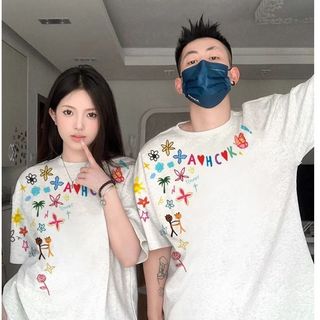 HIIXIIVI Áo thun ngắn tay cỡ lớn 4XL Oversize nữ Baggy dáng rộng Top nữ độc đáo Ootd 2025 Lives