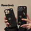 Flash Diamond Chrome Da Mềm Retro Cross DIY Ốp Lưng Điện Thoại iphone 16 Pro Max 15 Pro Max 14 Pro Max i14 13 Pro Max i13 13pro 12 Pro Max 11 11Promax Protecti