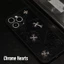 Flash Diamond Chrome Da Mềm Retro Cross DIY Ốp Lưng Điện Thoại iphone 16 Pro Max 15 Pro Max 14 Pro Max i14 13 Pro Max i13 13pro 12 Pro Max 11 11Promax Protecti