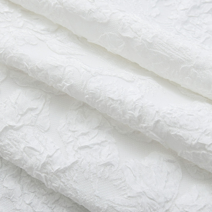 Mùa Xuân Dập Nổi Lily Jacquard Vải DIY Phong Cách Cổ Đại Đầm Vải Đàn Hồi Bốn Mặt 50x150cm TJ5862