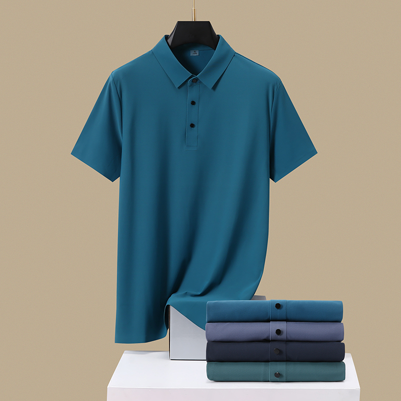 Mới Nam Công Sở Áo Sơ Mi Polo Rời Trắng Áo Sơ Mi Polo Thời Trang Đen Làm Việc Áo Thun