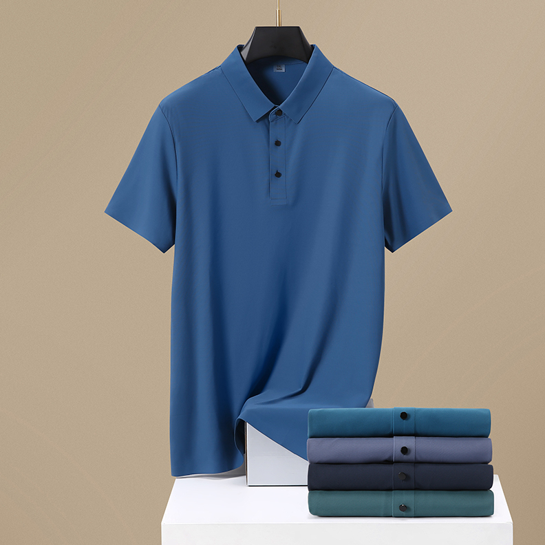 Mới Nam Công Sở Áo Sơ Mi Polo Rời Trắng Áo Sơ Mi Polo Thời Trang Đen Làm Việc Áo Thun