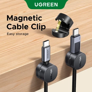 Khóa quản lý cáp từ tính UGREEN 3 cái / 6 cái Chất liệu nhựa màu đen