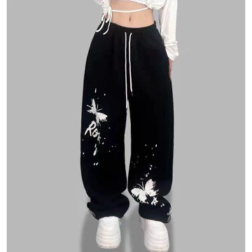 Quần Khiêu Vũ Nữ Quần Thoáng Mát Jazz Hip Hop Quần Người Phụ Nữ Quần Baggy Phong Cách Hàn Quốc Quần Dài Ống Rộng Quần Hiphop Quần Hợp Thời Trang Phong Cách Hàn Quốc