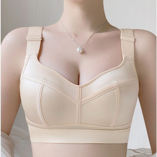Mới 34-52C / D / E Kích Thước Lớn Điều Chỉnh Loại Áo Ngực Dành Cho Nữ Trơn Mịn Liền Mạch Plus Kích Thước Áo Ngực Bảo Vệ Toàn Diện Siêu Mỏng Massage Cup Mềm Không Dây Gợi Cảm Push Up Bra