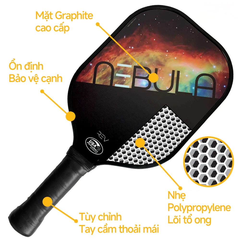 Combo 2 Vợt Pickleball T700 [MẶT SẦN CARBON] [HOẶC MẶT NHẴN] Túi Chống Sốc-Bóng Luyện Tập & Thi Đấu