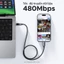Cáp sạc nhanh UGREEN Uno 100W Type C E-Marker cho iPhone 15 Series Samsung S24 S23 Ultra iPad Pro Macbook