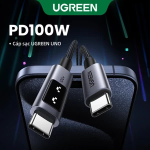 Cáp sạc nhanh UGREEN Uno 100W Type C E-Marker cho iPhone 15 Series Samsung S24 S23 Ultra iPad Pro Macbook