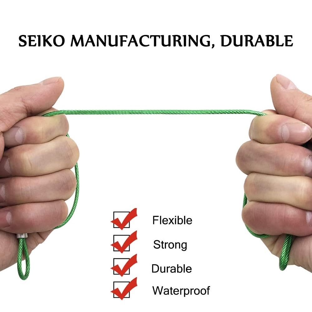 Dây thép không gỉ dày 2mm Dây cáp treo Lắp ráp nâng với vòng mắt buộc chặt Dây buộc bằng thép không gỉ an toàn