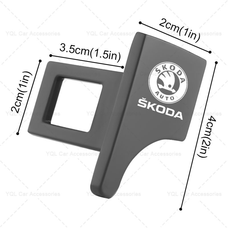 1 / 2 Chiếc Dây An Toàn Ô Tô Ẩn Chốt Khóa Dây An Toàn Xe Hơi Cho Skoda Octavia A5 A7 RS Fabia Siêu Nhanh Yeti Kodiaq