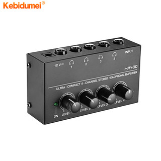 Bộ khuếch đại tai nghe âm thanh HA400 âm thanh nổi Kebidumei 4 cấp độ có nguồn Bộ chuyển đổi phích cắm US EU