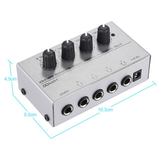Bộ khuếch đại tai nghe âm thanh HA400 âm thanh nổi Kebidumei 4 cấp độ có nguồn Bộ chuyển đổi phích cắm US EU