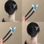 Kẹp tóc hình bướm xanh 2 miếng!Mới Phong Cách Trung Hoa Retro Siêu Cổ Tích Hoa Gỗ Kẹp Tóc Ngựa Mặt Váy Hanfu Kẹp Tóc Bộ Giảm Giá