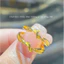 Nhẫn titan nữ không gỉ mạ vàng 18k thiết kế uốn tạo hình nơ xinh xắn thời trang trẻ trung