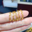Nhẫn titan nữ không gỉ mạ vàng 18k thiết kế uốn tạo hình nơ xinh xắn thời trang trẻ trung