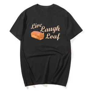 Sống Cười Loaf Ngộ nghĩnh Mèo Áo nam Nữ Bông Tai Kẹp Cotton Tay Ngắn Quần Áo Nam Mùa Hè Cổ Tròn Dạo Phố Top