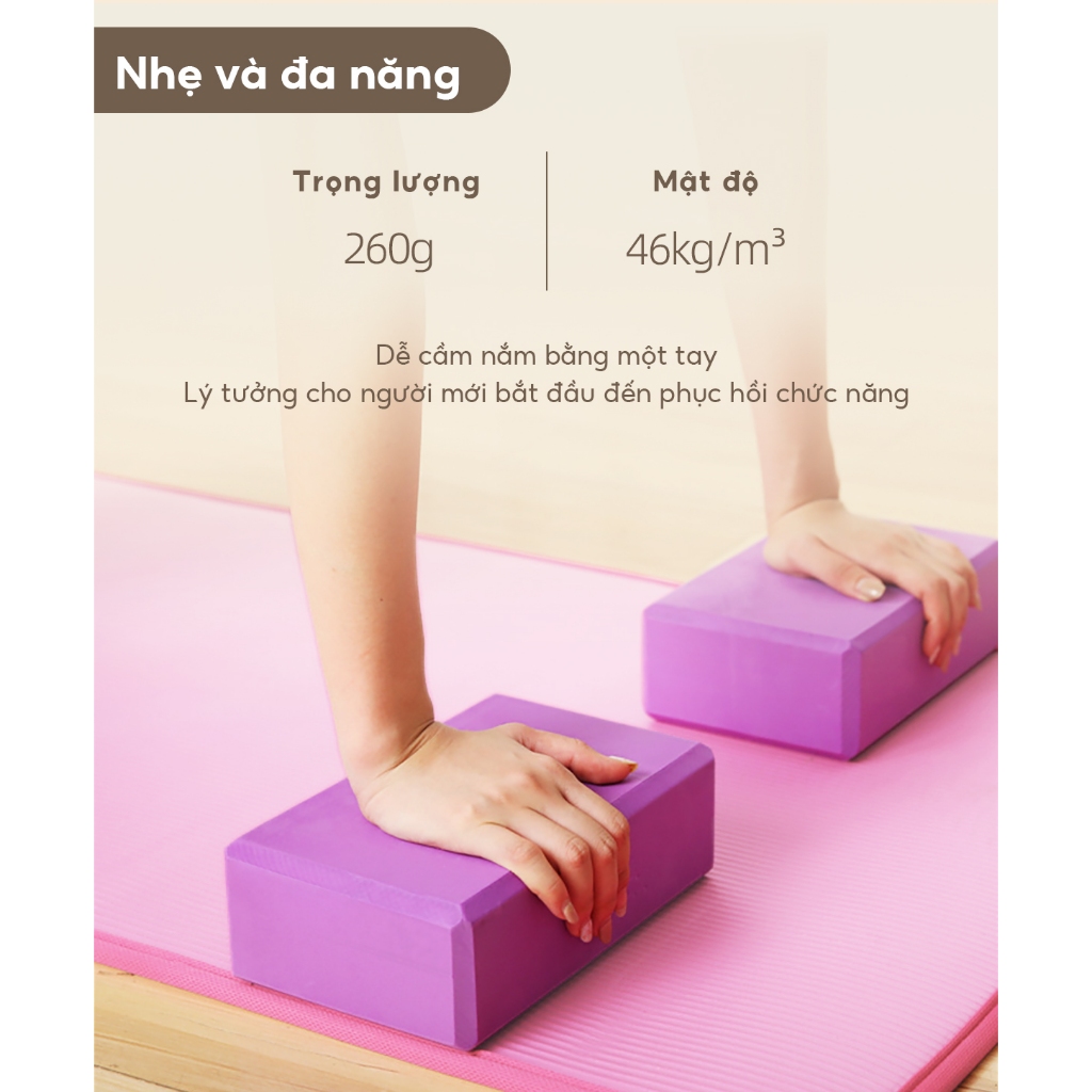 Ảnh MOVING PEACH Khối Xốp Tập Yoga Tập Nhảy Tạo Cơ Thể Khỏe Khoắn 1
