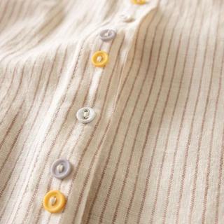 Áo sơ mi dài tay Cotton sọc rộng phong cách Hàn Quốc dành cho nữ