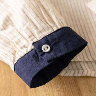 Áo sơ mi dài tay Cotton sọc rộng phong cách Hàn Quốc dành cho nữ