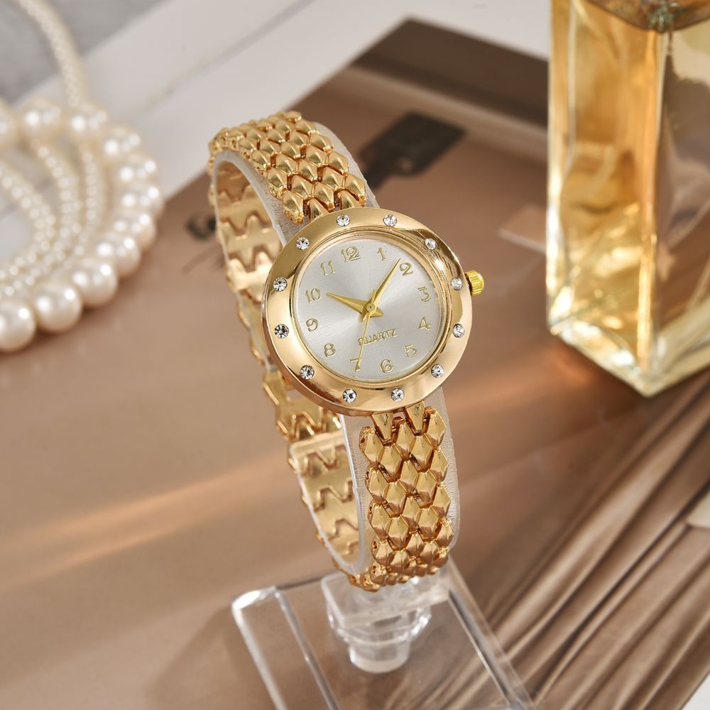 Đồng hồ nữ Đồng hồ thạch anh vòng tay vàng đính kim cương thời trang dành cho nữ