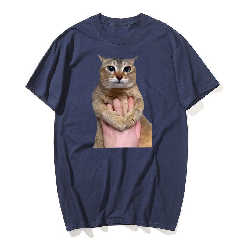 Tole Tole Cat Áo Mèo Dễ Thương Meme Xu Hướng Y2k Áo nam Nữ Quần Áo Cotton Mềm Mại Thoáng Khí Thường Ngày Áo Thun Tay Ngắn Top
