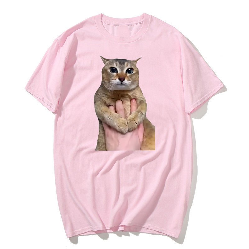 Tole Tole Cat Áo Mèo Dễ Thương Meme Xu Hướng Y2k Áo nam Nữ Quần Áo Cotton Mềm Mại Thoáng Khí Thường Ngày Áo Thun Tay Ngắn Top