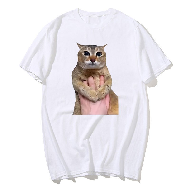 Tole Tole Cat Áo Mèo Dễ Thương Meme Xu Hướng Y2k Áo nam Nữ Quần Áo Cotton Mềm Mại Thoáng Khí Thường Ngày Áo Thun Tay Ngắn Top