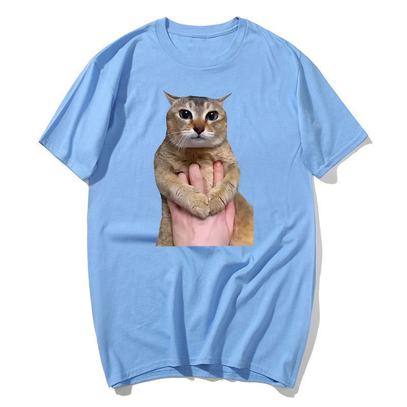 Tole Tole Cat Áo Mèo Dễ Thương Meme Xu Hướng Y2k Áo nam Nữ Quần Áo Cotton Mềm Mại Thoáng Khí Thường Ngày Áo Thun Tay Ngắn Top