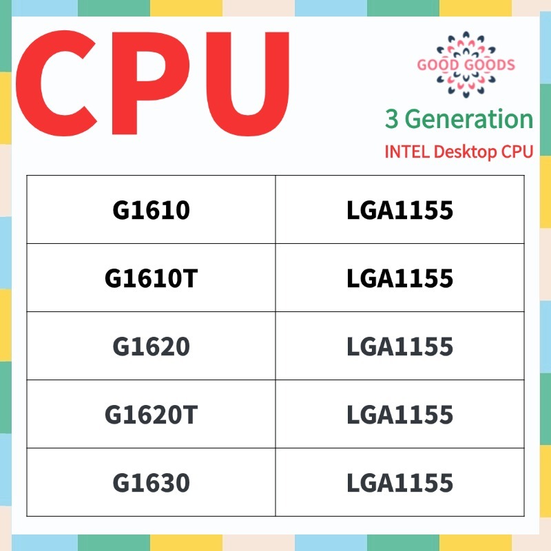 G1610 G1610T G1620 G1620T G1630 CPU máy tính để bàn INTEL Celeron thế ...