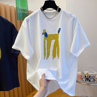 Thương hiệu HIIXIIVI 【 Áo thun 100% Cotton 】 Áo thun ngắn tay Oversize Nữ Baggy Loose Top Nữ Độc đáo Ootd 2025 Lives