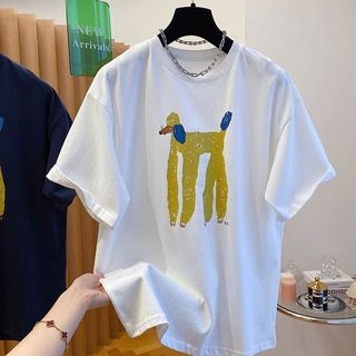 Thương hiệu HIIXIIVI 【 Áo thun 100% Cotton 】 Áo thun ngắn tay Oversize Nữ Baggy Loose Top Nữ Độc đáo Ootd 2025 Lives