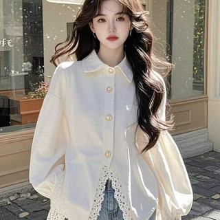 Áo sơ mi dài tay nữ phong cách Hàn Quốc
