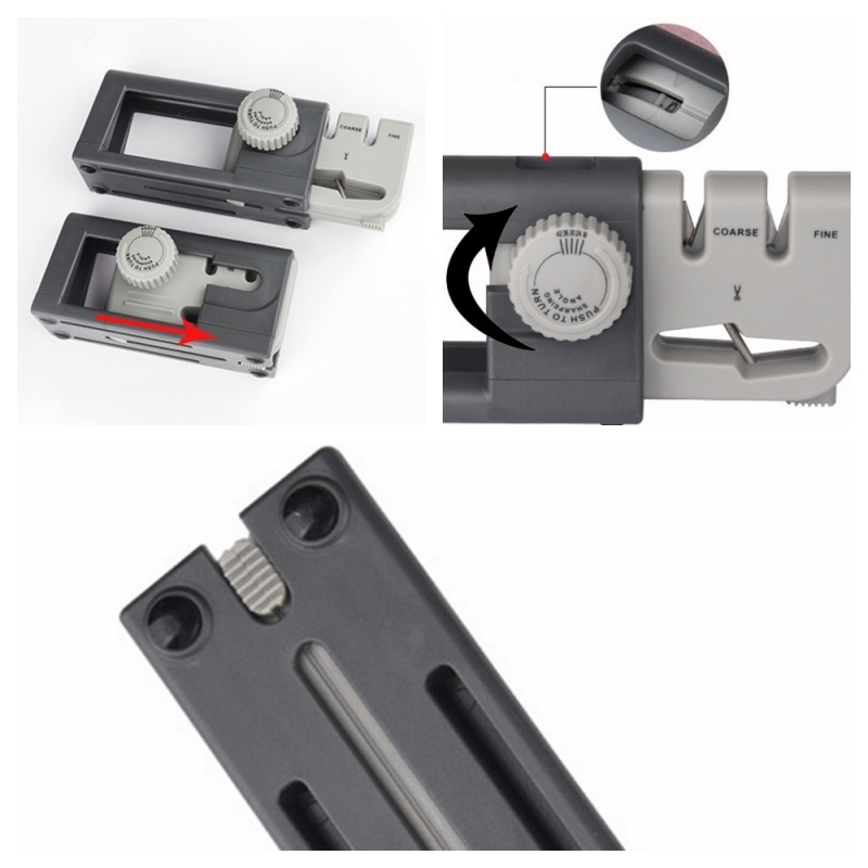 Mài Dao Bằng Tay Chuyên Nghiệp 3 Giai Đoạn / Professional Manual Kitchen Knife Sharpener - Gốm, Vonfram & Cacbua Cho Dao Nhà Bếp, Kéo & Dụng Cụ Sắc Bén