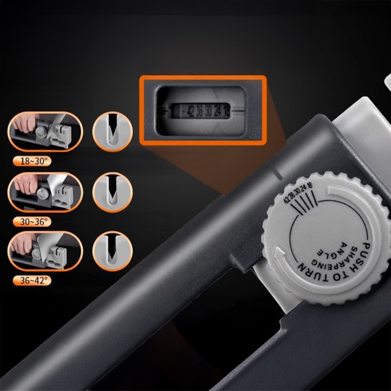 Mài Dao Bằng Tay Chuyên Nghiệp 3 Giai Đoạn / Professional Manual Kitchen Knife Sharpener - Gốm, Vonfram & Cacbua Cho Dao Nhà Bếp, Kéo & Dụng Cụ Sắc Bén