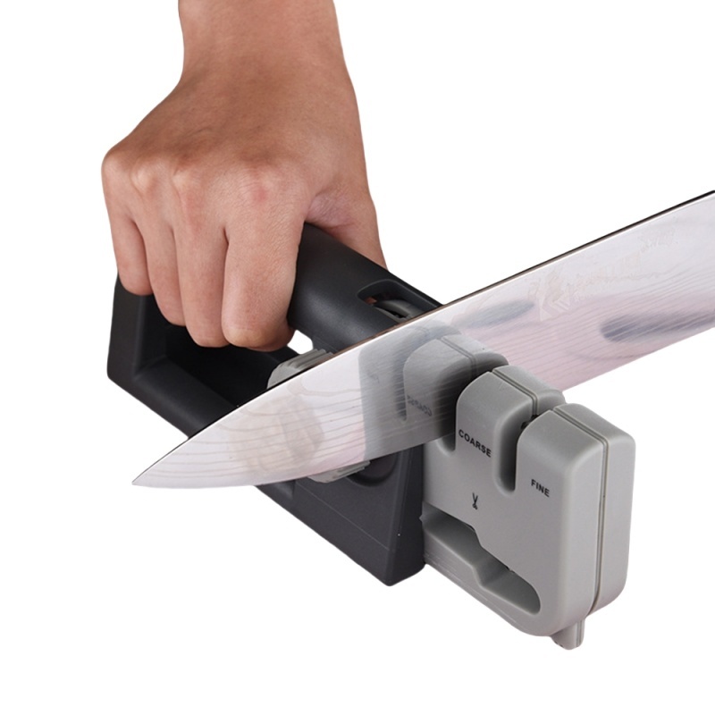 Mài Dao Bằng Tay Chuyên Nghiệp 3 Giai Đoạn / Professional Manual Kitchen Knife Sharpener - Gốm, Vonfram & Cacbua Cho Dao Nhà Bếp, Kéo & Dụng Cụ Sắc Bén