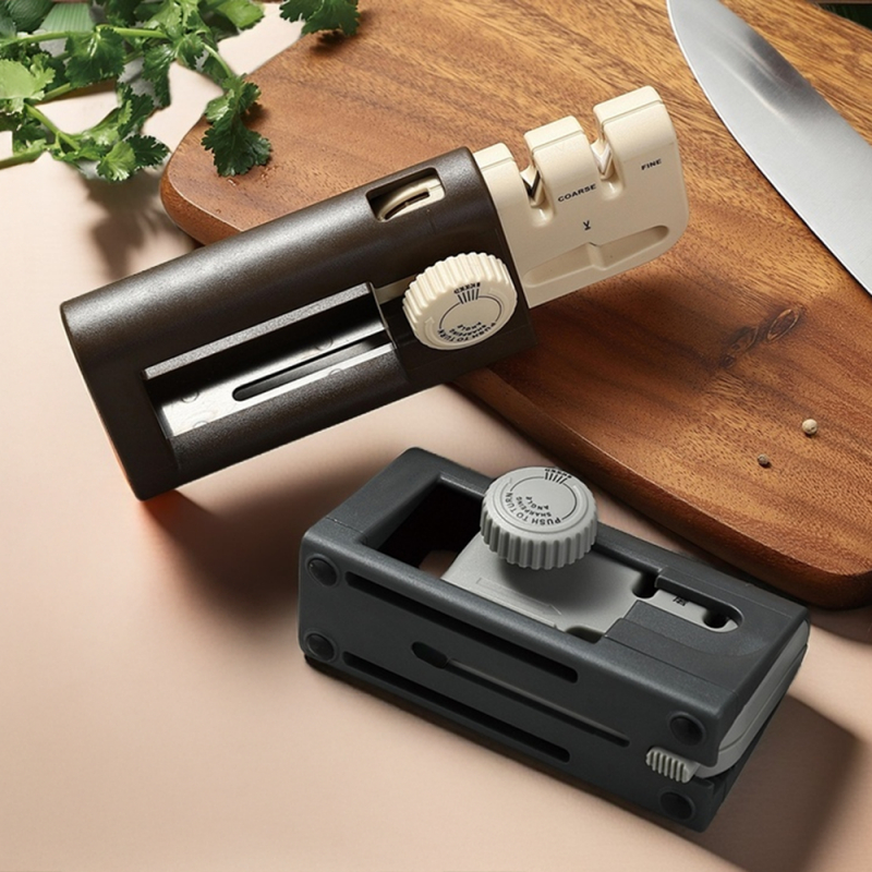 Mài Dao Bằng Tay Chuyên Nghiệp 3 Giai Đoạn / Professional Manual Kitchen Knife Sharpener - Gốm, Vonfram & Cacbua Cho Dao Nhà Bếp, Kéo & Dụng Cụ Sắc Bén