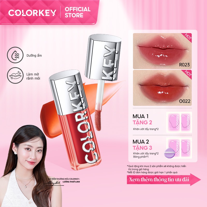 Ảnh COLORKEY Dưỡng Môi Có Màu Phục Hồi Môi Khô Watery Lip Serum 2.0, 3ml 1
