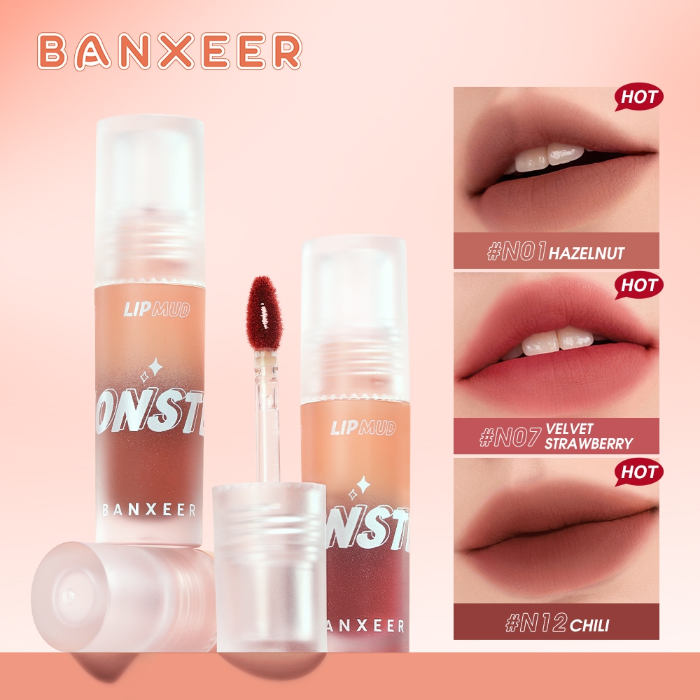 Ảnh Banxeer Lip Mud Matte Liptint Dual Use Lipstick Cho Lip & Cheek Sắc Tố Cao 24g 1