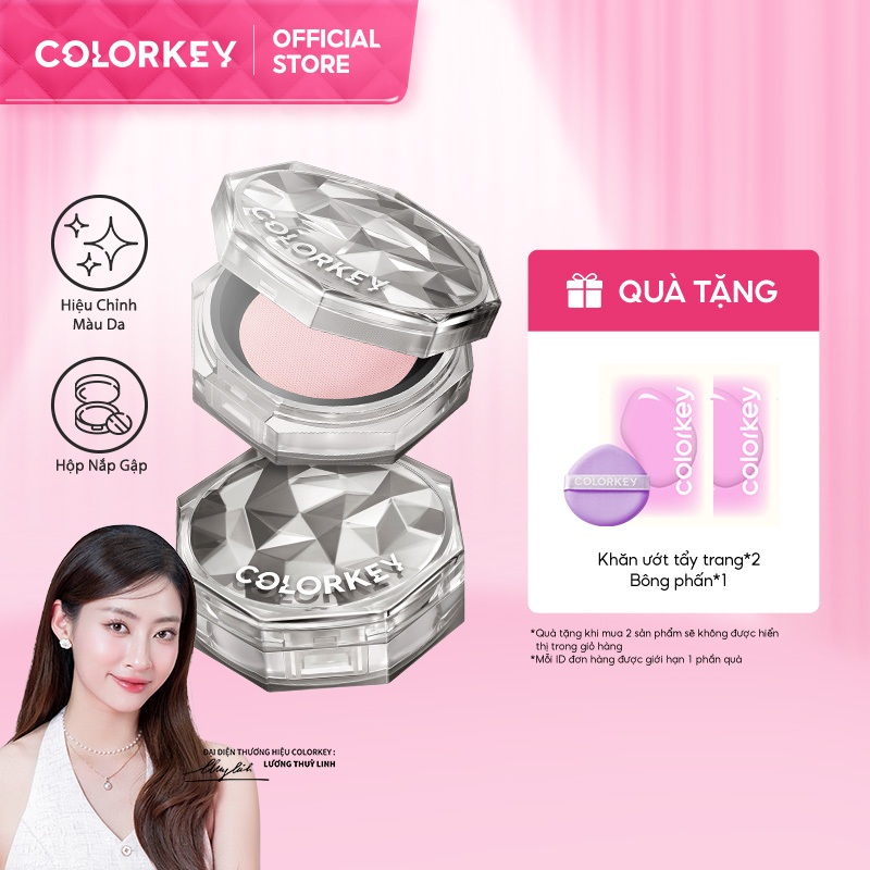 Ảnh COLORKEY Phấn phủ dạng bột lâu trôi giới hạn Bột trang điểm tự nhiên Matte Brighten Kiểm soát dầu Trang điểm mặt lâu trôi 8g 1